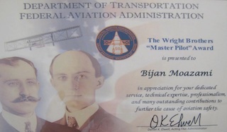 Bijan receives master of flying